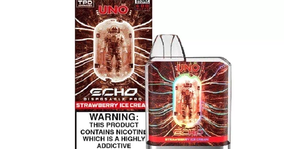 UNO ECHO Disposable Strawberry Ice Cream Flavour Vape UNO UK